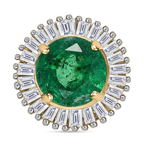 AAA Smaragd und Diamant Anhänger - 1,10 ct. image number 0