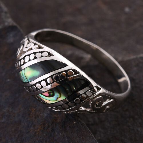 Royal Bali - Abalone Muschel Ring, 925 Silber, (Größe 16.00), ca. 4.40 ct image number 1
