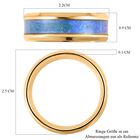 Simulierter Opal Ring, Edelstahl vergoldet, ca. 1.00 ct image number 11