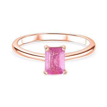 EVER TRUE Ilakaka Rosa Saphir (Fissure gef&uuml;llt) Ring 950 Kupfer (Gr&ouml;&szlig;e 19.00) ca. 1,47 ct