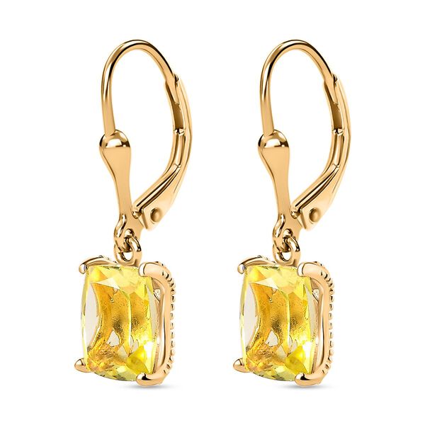 AA Ouro Verde-Quarz Ohrringe 925 Silber vergoldet ca. 4.49 ct image number 4