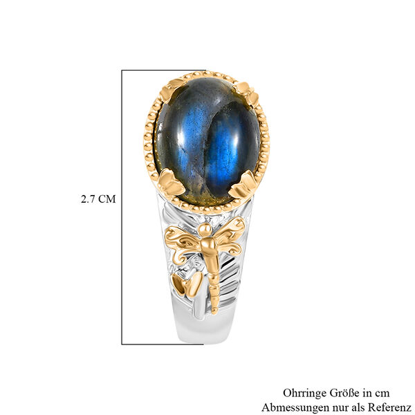 EVER TRUE AAA Labradorit Ohrringe Nickelfreies Messing ca. 10.11 ct image number 5