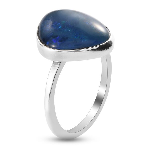 Boulder Opal Triplett Ring 925 Silber Platin-&Uuml;berzug image number 4