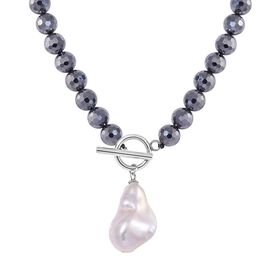 Barock-Perle und Terahertz Halskette, 50 cm