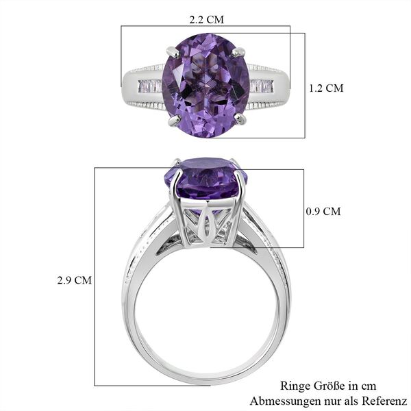 AA Rosa Amethyst und wei&szlig;er Zirkon-Ring - 4,72 ct. image number 4