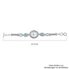Royal Bali Kollektion - natürliche Sleeping Beauty Türkis-Armbanduhr in Silber image number 6