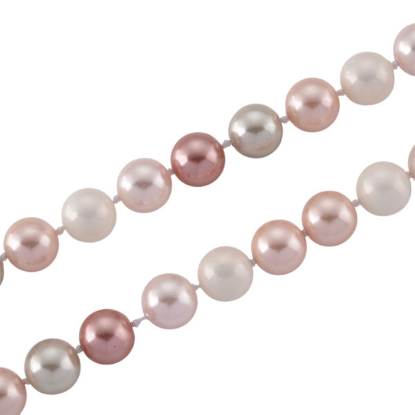 Mehrfarbige Muschelkernperle 60cm Halskette image number 4