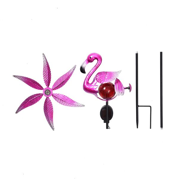 Solarbetriebener Windspinner: Rosa Flamingo image number 8
