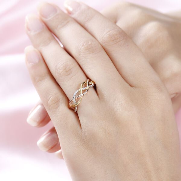 Dreifarbiger verflochtener Ring image number 3