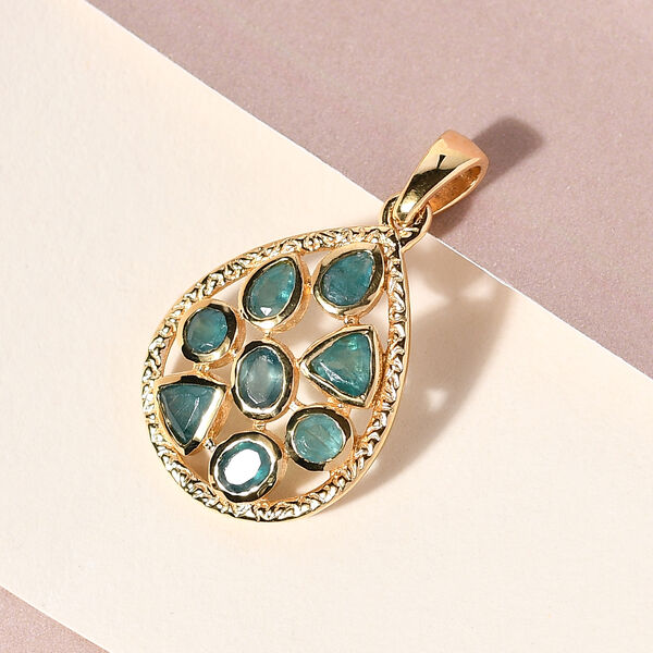 Grandidierit Anh&auml;nger 925 Silber vergoldet ca. 3,87 ct image number 3