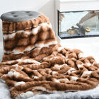 Deluxe Weiche Doppelseitige Kunstfell-Decke, 150x200cm, braun