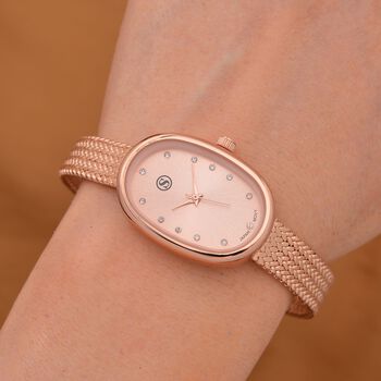 STRADA - Elegante Armbanduhr mit Japanischem PC21S Werk, Stahlsonnenschliff-Zifferblatt und 316L Edelstahl armband, 316L Edelstahl , 19 cm, silberfarben