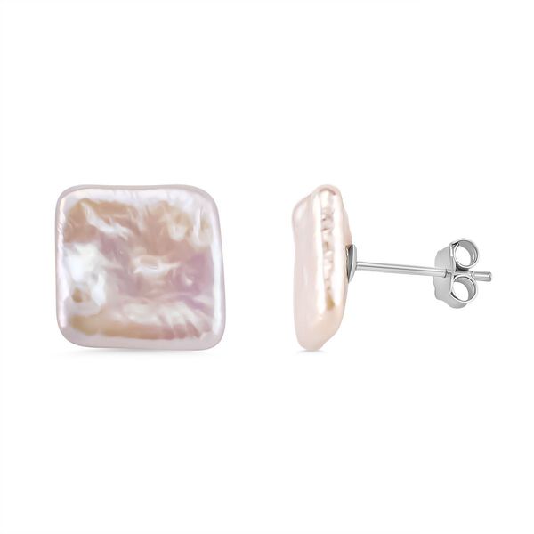 Keshi Perle Quadrat Ohrstecker image number 0