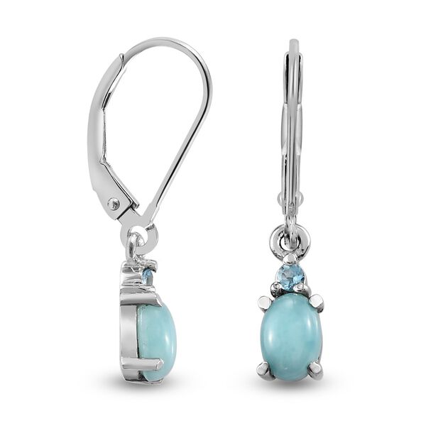 Larimar Tropfen Ohrh&auml;nger Edelstahl ca. 0,99 ct&nbsp; image number 4