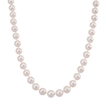 Wei&szlig;e Edison Perle 45+5cm Halskette