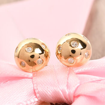 Diamant-Ohrstecker in Silber