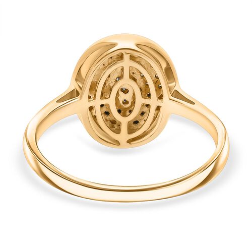 LUXURIANT DIAMOND - Lab Grown Diamant SI-GH SGL zertifiziert Ring 925 Silber Gelbgold Vermeil (Größe 20.00) ca. 0.50 ct image number 4