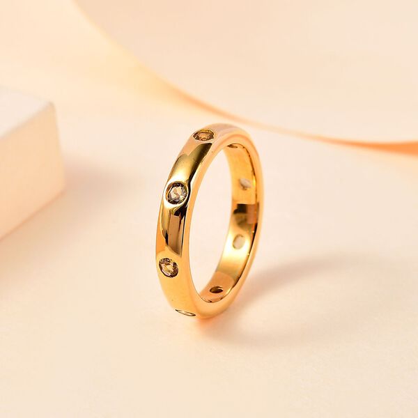 AA natürlicher, goldener Tansanit-Ring - 0,59 ct. image number 2