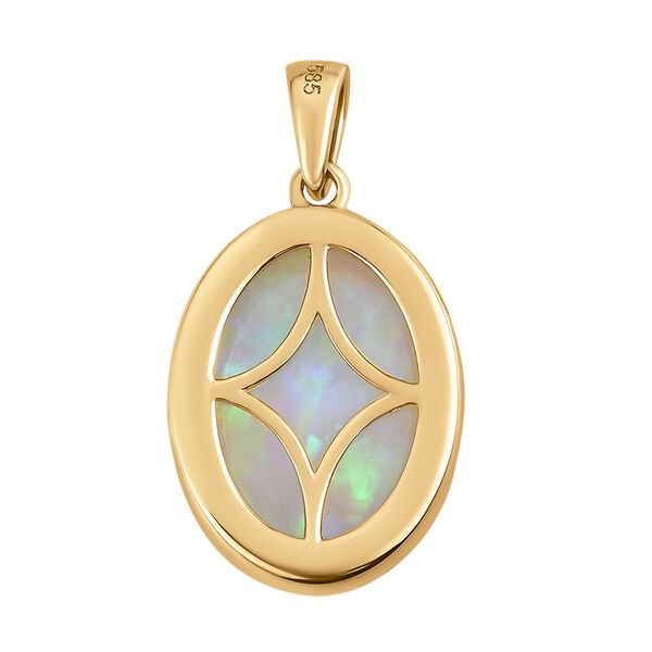 AAAA nat&uuml;rlicher, &auml;thiopischer Opal-Anh&auml;nger, 585 Gelbgold ca. 9,03 ct image number 5