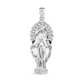 Lustro Stella Weißer Zirkonia Anhänger 925 Silber rhodiniert