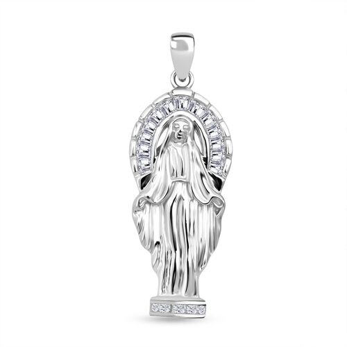 Lustro Stella Weißer Zirkonia Anhänger 925 Silber rhodiniert image number 0