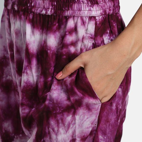 Palazzo Stil Comfort Hose, Gr&ouml;&szlig;e XXL, Lila image number 5