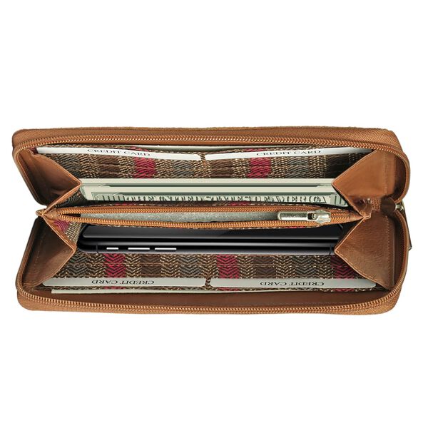 Echtleder Brieftasche mit RFID-Schutz, cognacfarben image number 4