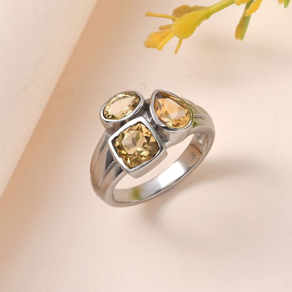 Citrin Ring Edelstahl (Größe 17.00) ca. 1,99 ct image number 2