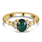 Grandidierit und Zirkon-Ring, 925 Silber Gelbgold Vermeil  ca. 1,11 ct image number 0