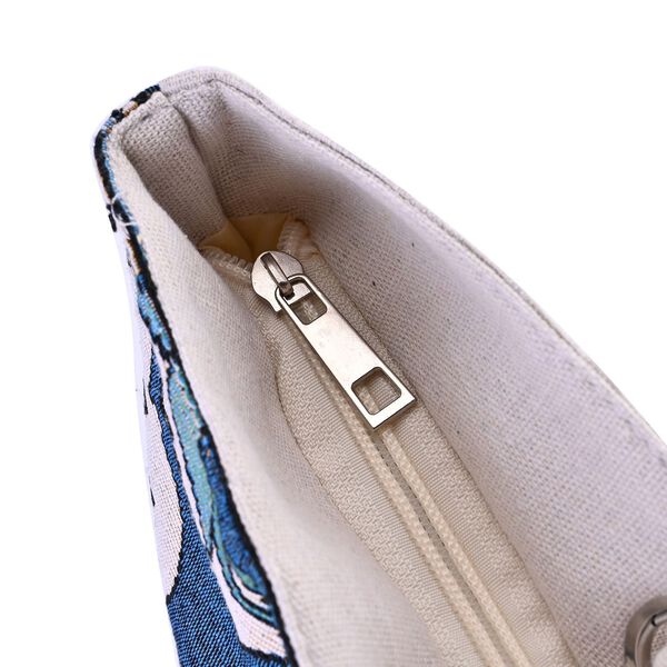 Jacquard gewebte Jute-Tasche, Suzani rot image number 10