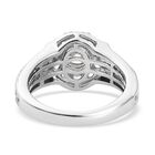 LUSTRO STELLA Hergestellt mit ZIRKONIA Ring 925 Silber Platin-Überzug (Größe 19.00) ca. 2,96 ct image number 4