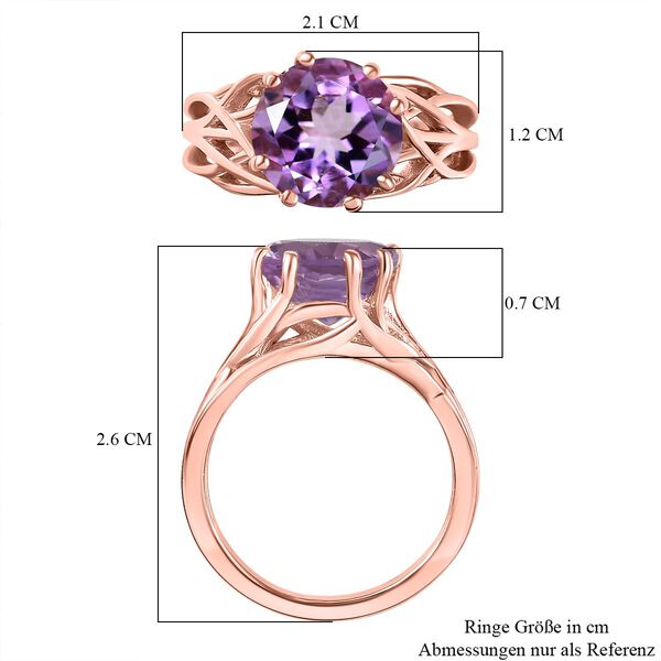 AA Rosa Amethyst Ring, Nickelfreies Messing, (Gr&ouml;&szlig;e 19.00) ca. 3.90 ct image number 7