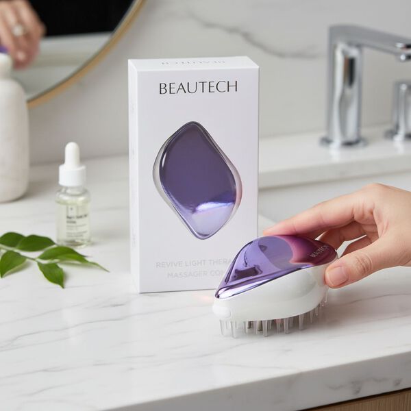 "Product name: Beautech red & blue light therapy hair comb  Model No: DR-229 material:  ABS+TPU+stainless steel  product size: 11*7*4.5cm product weight:  126g 1). Modes: a).LLLT laser light(655nm)+Red Light(630nm) therapy. Feature. b). Blue light(460nm) image number 1