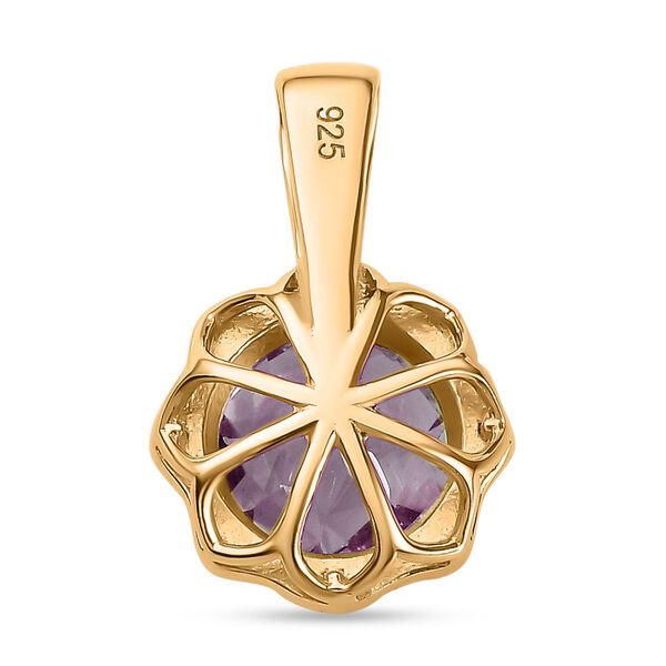 AA Rosa Amethyst Anhänger 925 Silber vergoldet ca. 2.70 ct image number 4
