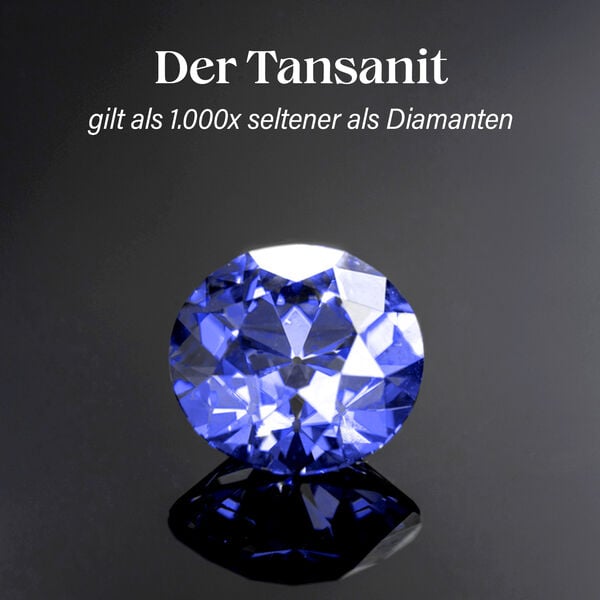 AAA Tansanit und Moissanit Ring, ca. 1,59 ct. image number 4