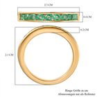 Kagem sambischer Smaragd-Ring in 925 Silber mit Gelbgold Vermeil - 0,73 ct. image number 6