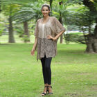 Kimono aus Spitze, Grau