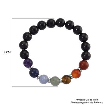 Shungit, Mehrfarbig Edelsteine Armband ca. 18 cm ca. 120.00 ct