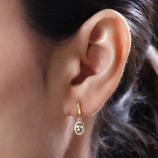 AAA Turkizit-Ohrringe in 925 Silber mit Gelbgold Vermeil image number 3