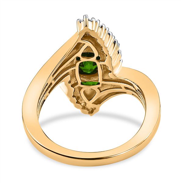 Nat&uuml;rlicher Chromdiopsid und Zirkon-Ring - 0,94 ct. image number 6