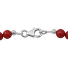 Rote Korallen Halskette ca. 45 cm lange 925 Silber ca. 80.75 ct image number 3