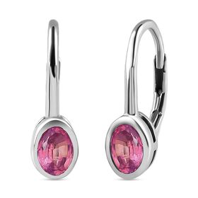 Simple Drop Ilakaka rosa Saphir Ohrringe