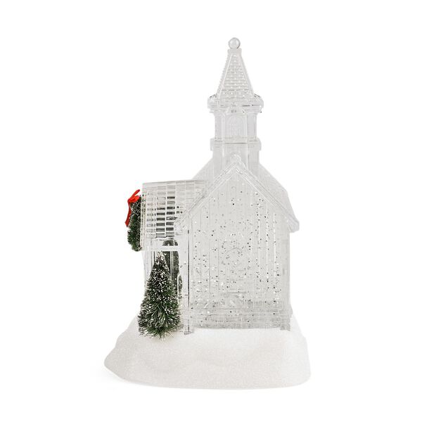 Weihnachts Deko Wasser Lampe Kirche, warmwei&szlig;es LED, Musikfunktion, 17.2 x 14 x 23 cm, Transparent, Batteriebetrieb 3 x AAA nicht enthalten image number 6