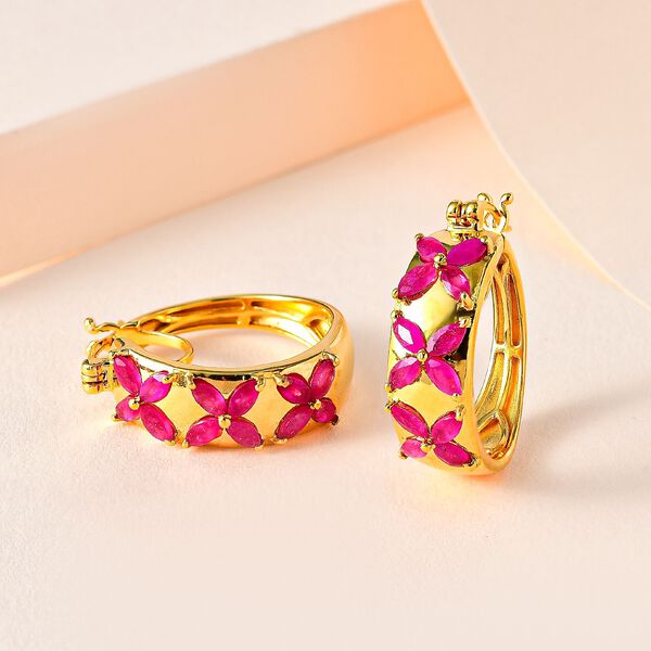 Afrikanischer Rubin Ohrringe image number 2