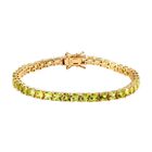 Natürliches Peridot-Armband, 925 Silber vergoldet, 19 cm, 14,68 ct. image number 0