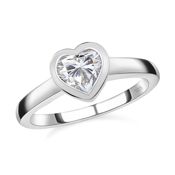 Moissanit Herz Ring - 1,30 ct. image number 4