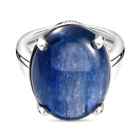 Kyanit Ring, 925 Silber platiniert, (Größe 19.00) ca. 16.78 ct