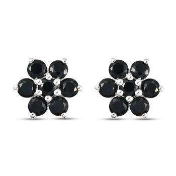Schwarze Spinell-Ohrstecker - 3,42 ct.