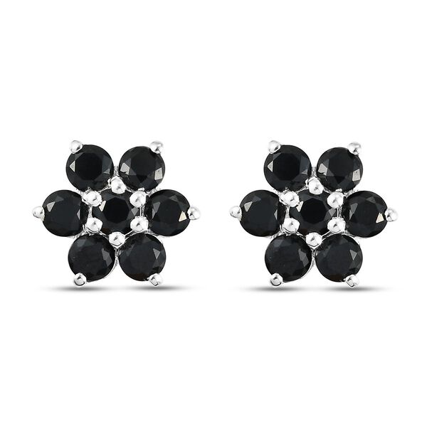 Schwarze Spinell-Ohrstecker - 3,42 ct.