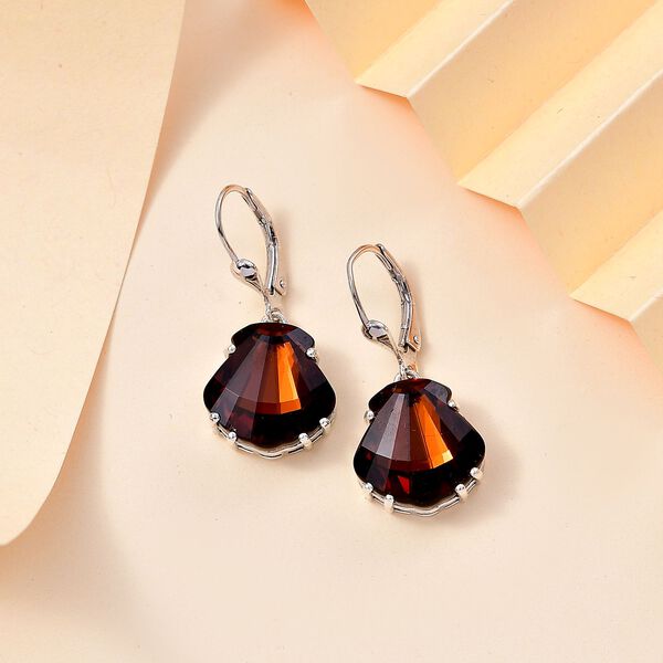 J Francis gefertigt mit SWAROVSKI- Ger&auml;ucherte Topas Swarovski Kristall-Ohrringe image number 2